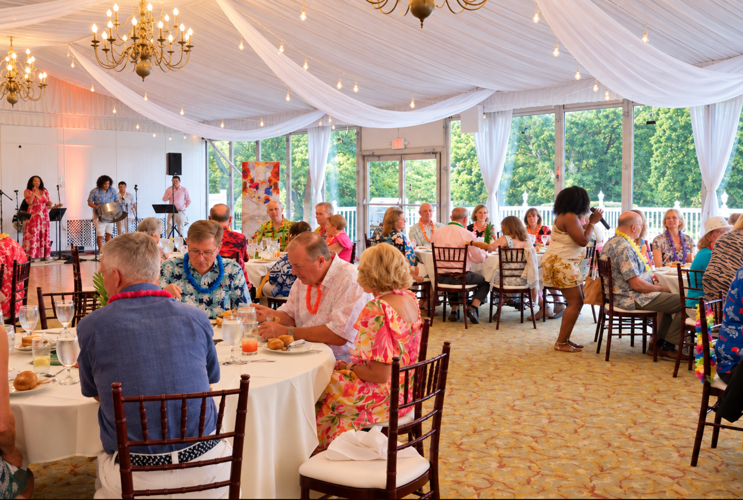 Members taking part in golf instruction at Ford's Colony
