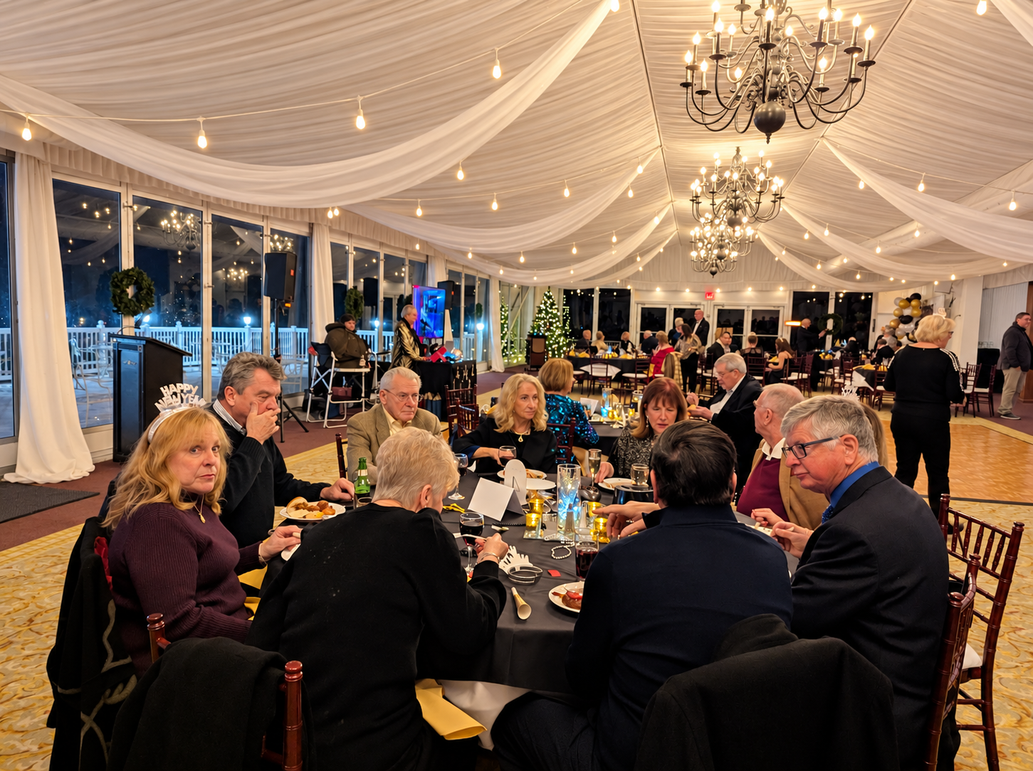 Wedding reception room at Ford's Colony Country Club