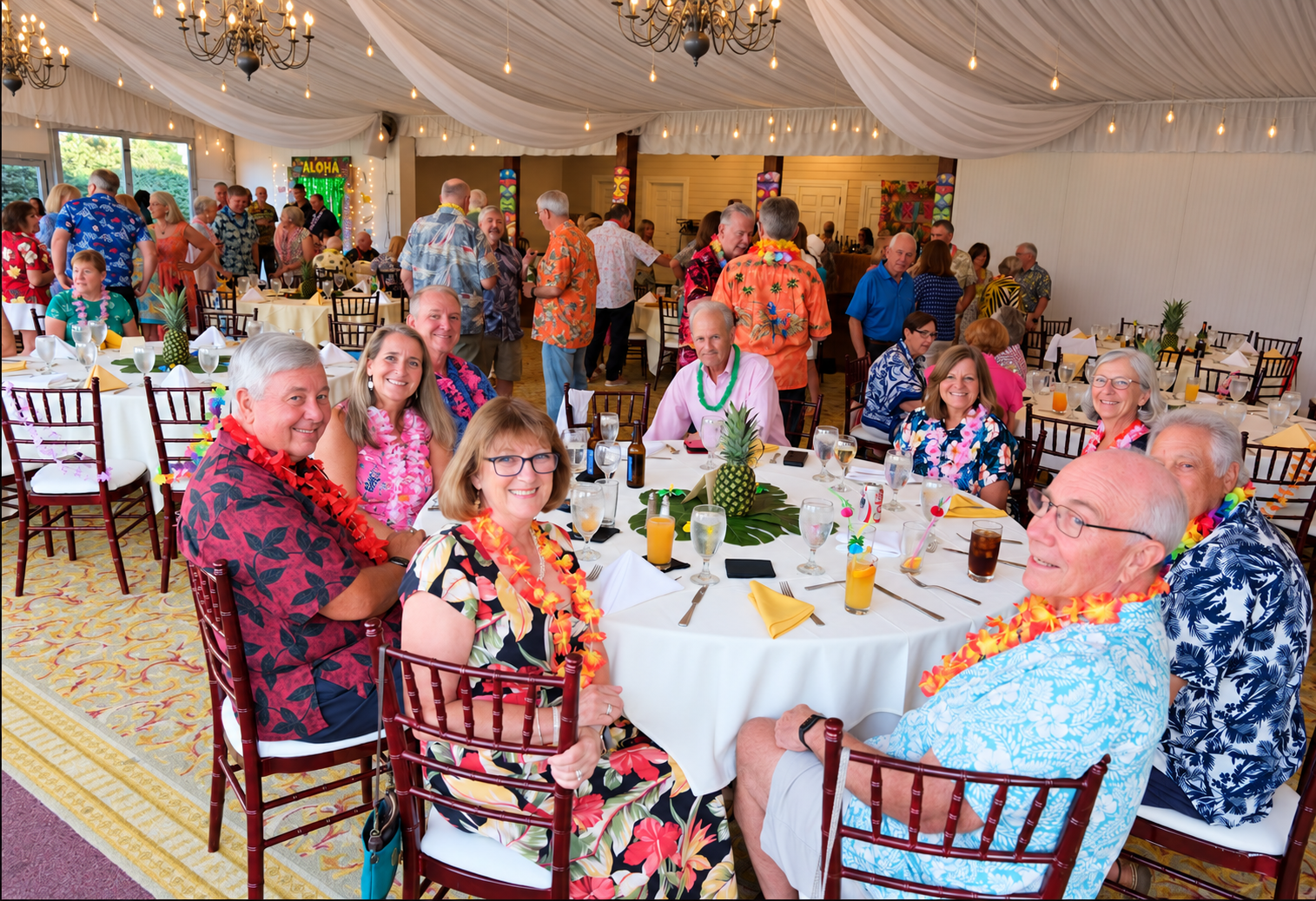 Outdoor gathering space at Ford's Colony Country Club